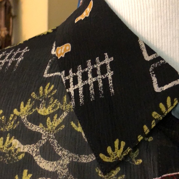 CHICOS size 2  Medium SILK Fun Asian Print Eastern Vibe Graphic Print $109 NEW - Picture 15 of 16